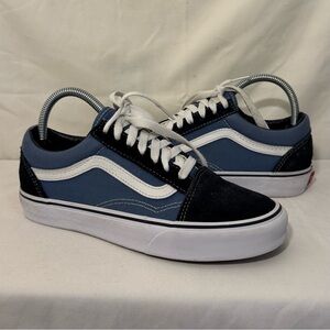 Vans Old Skool Blue/Black/White Off‎ the wall Sneakers Womens size US 7.5 Mens 6